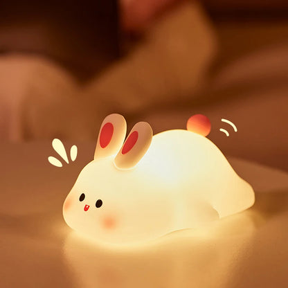 Lámpara suave de conejo