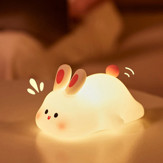 Lámpara suave de conejo