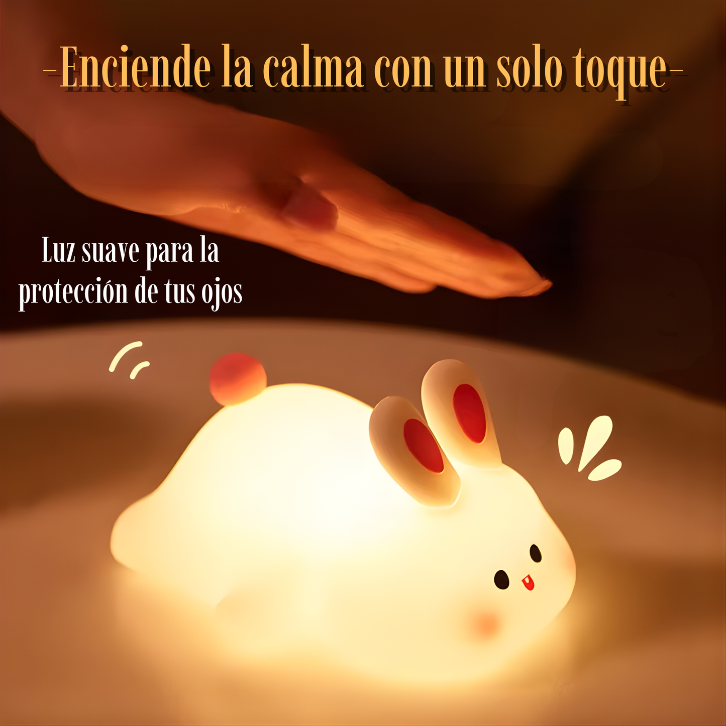 Lámpara suave de conejo
